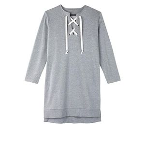 Lace-Up Tunic Dress